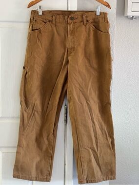 Men's Dickies Work Pants Tan Size 34x32